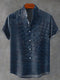 Japanese Traditional Sashiko Art Vintage Print Casual 100% Cotton Shirt
