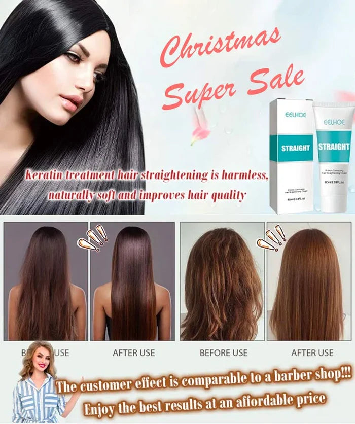 🔥Hot Sale🔥Silk and Keratin Treatment Hair Straightening Cream
