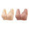 Women's Lace Front Button Large Size Steel Ring Underwear - Convenient and Comfortable