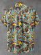 Sexy Mushroom Vintage Print Casual 100% Cotton Shirt