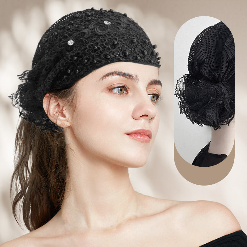 🔥Hot Sale🔥Ladies Floral Lace Headscarf