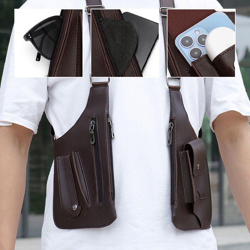 New Year Hot Sale 50% OFF🎒Men's Anti-Theft Multi-Pocket Double-shoulder Tactical Bag